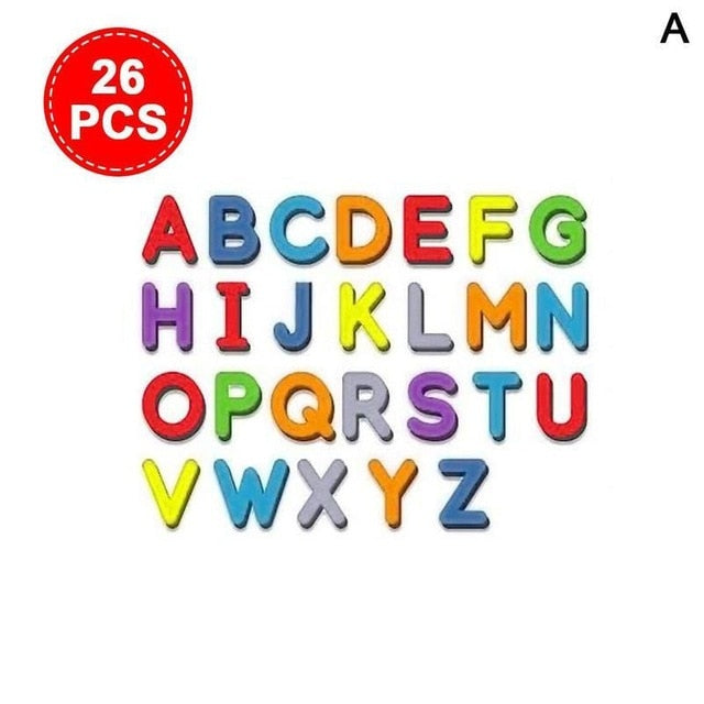 Magnetic Letters 10/26 Pcs Uppercase Lowercase Foam Alphabet ABC Magnets for Fridge Refrigerator Educational Learning Toys Set